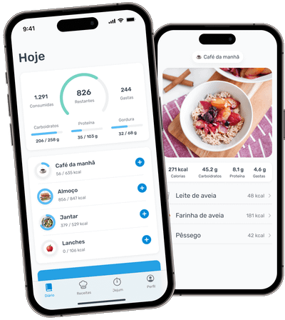 Comece a levar uma vida mais saudável com o diário alimentar grátis do app YAZIO!