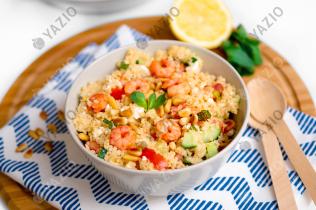 Couscous Salad with Shrimp & Feta