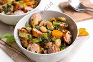 Kale Soup with Sausage & Beans