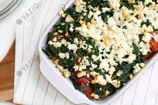Noodle Casserole with Spinach and Feta