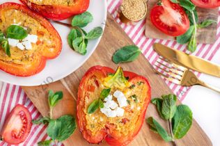 Couscous-Stuffed Bell Peppers