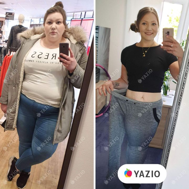 Juliana lost 185 lb with YAZIO