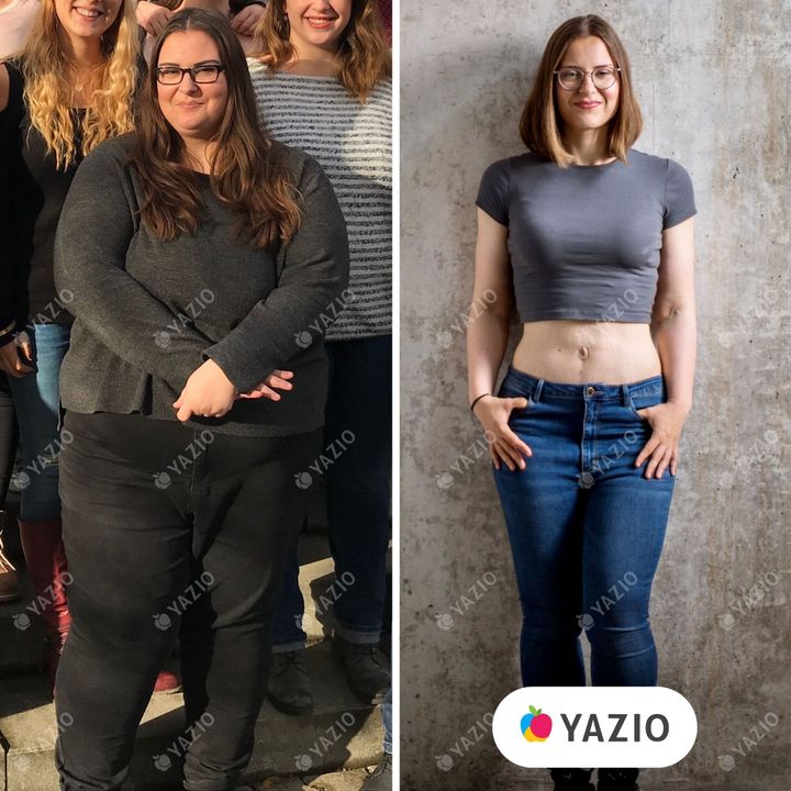 Saskia lost 216 lb with YAZIO