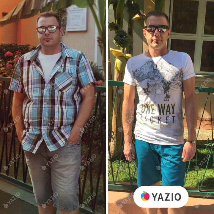 Sebastian hat 30 kg mit YAZIO abgenommen Sebastian hat 30 kg mit YAZIO abgenommen
