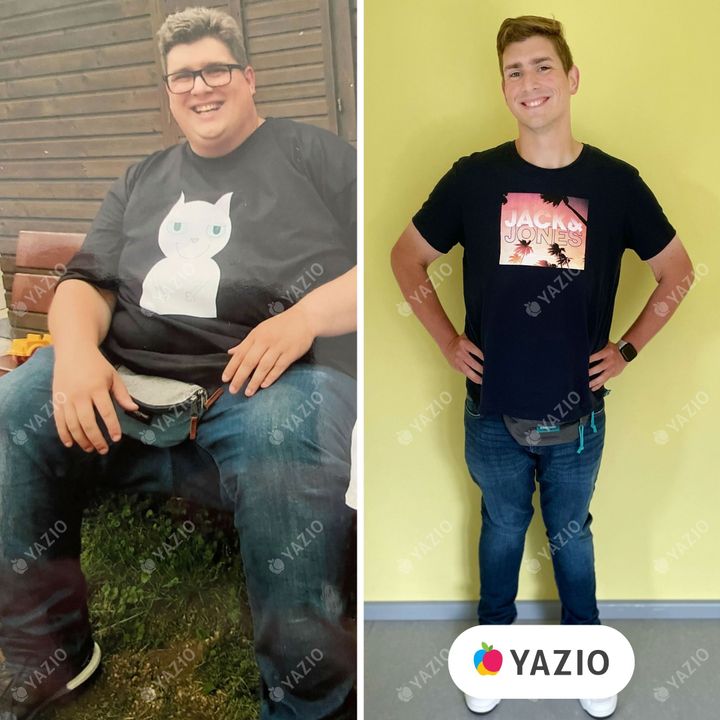 Dominik lost 236 lb with YAZIO