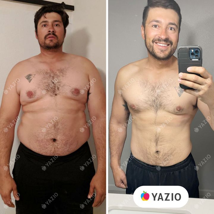 José perdeu 36 kg com o YAZIO