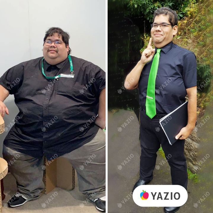 Patrick lost 315 lb with YAZIO