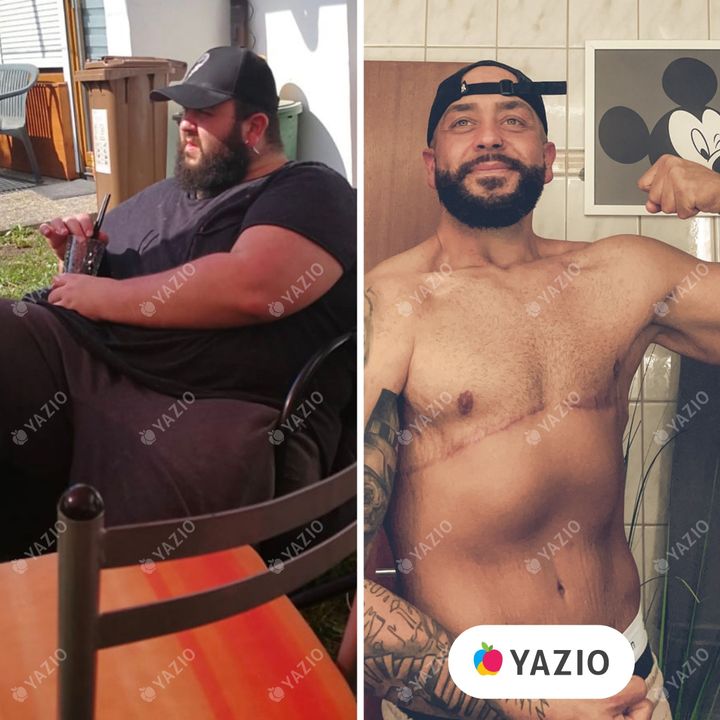 Samir hat 91 kg mit YAZIO abgenommen