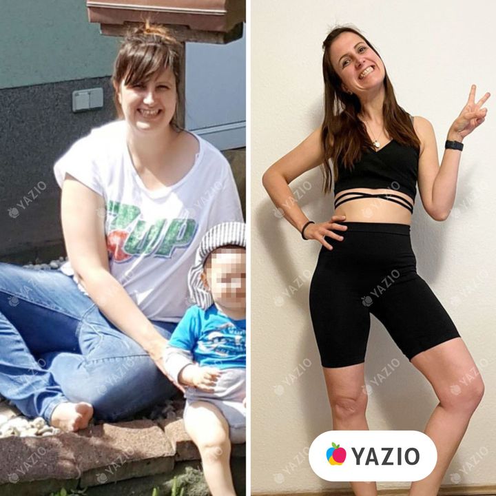 Sandra lost 77 lb with YAZIO