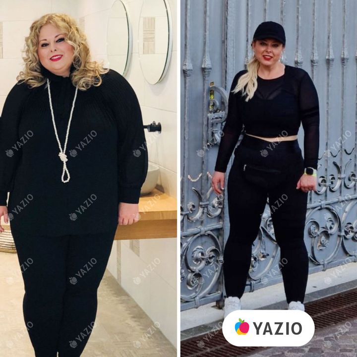 Corinna lost 121 lb with YAZIO