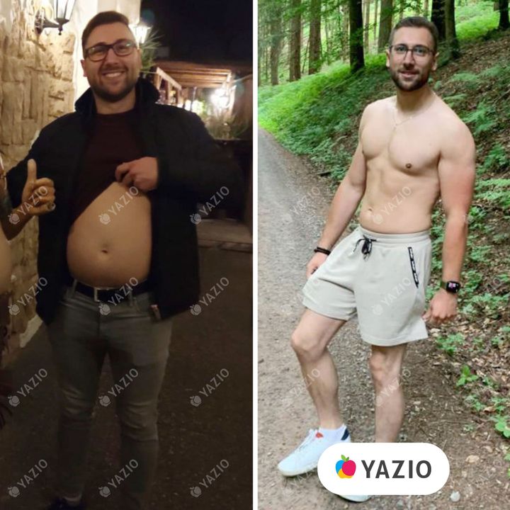 Daniel perdeu 21 kg com o YAZIO