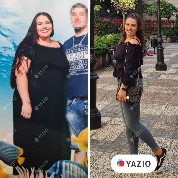 Ivana lost 75 lb with YAZIO