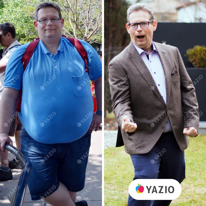 Dietmar lost 143 lb with YAZIO