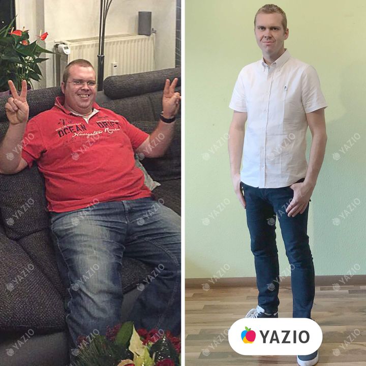 Andreas lost 115 lb with YAZIO