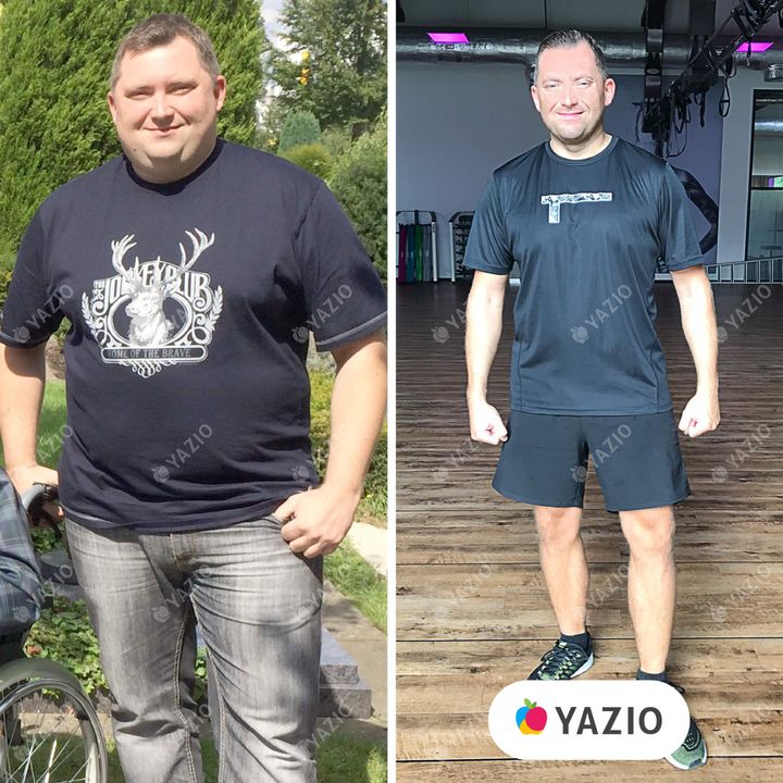 Andreas hat 46 kg mit YAZIO abgenommen