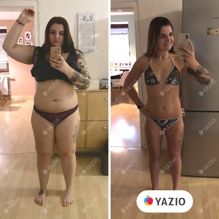 Sophia ha perso 34 kg con YAZIO