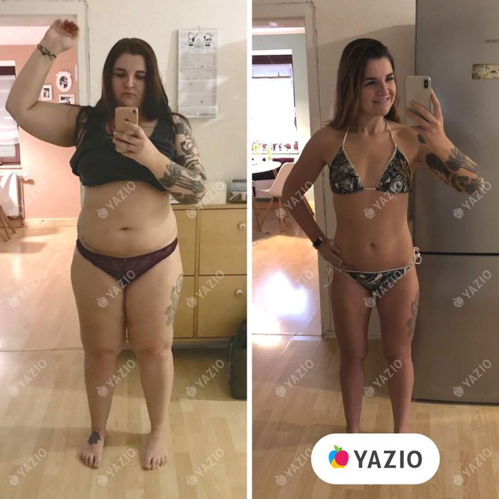 Sophia adelgazó 34kg con YAZIO