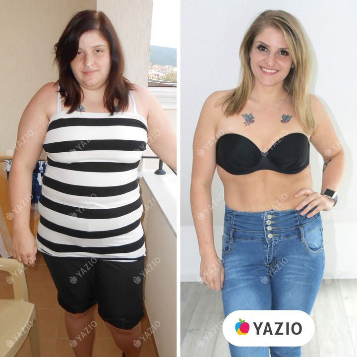 Angelina lost 86 lb with YAZIO