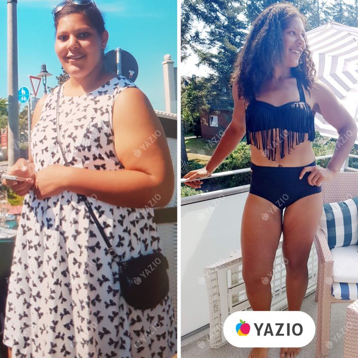 Levina lost 93 lb with YAZIO