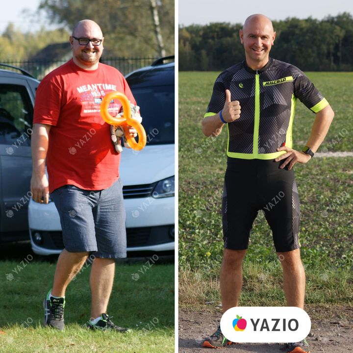 Andreas lost 108 lb with YAZIO