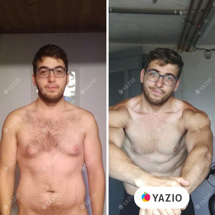 Erwin lost 110 lb with YAZIO