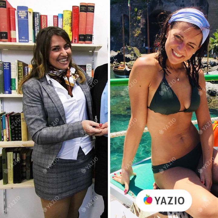 A Claudia emagreceu 17 kg com o YAZIO