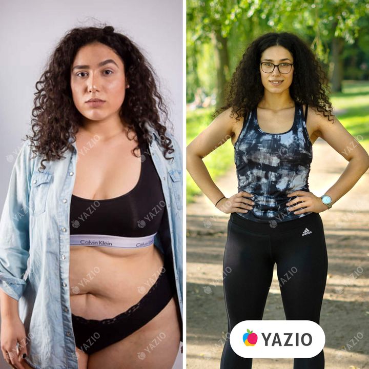 Yamina lost 117 lb with YAZIO