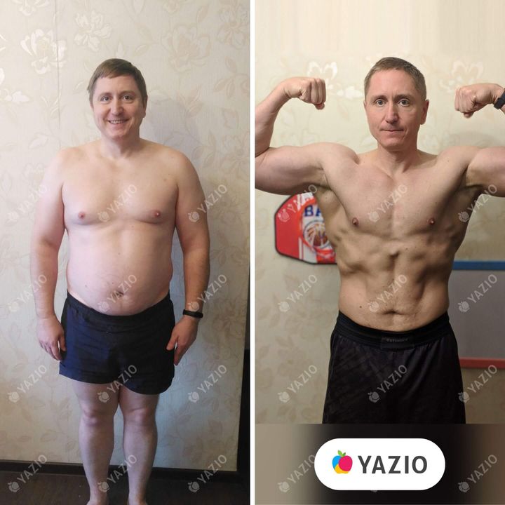 Vitaly adelgazó 32 kg con YAZIO