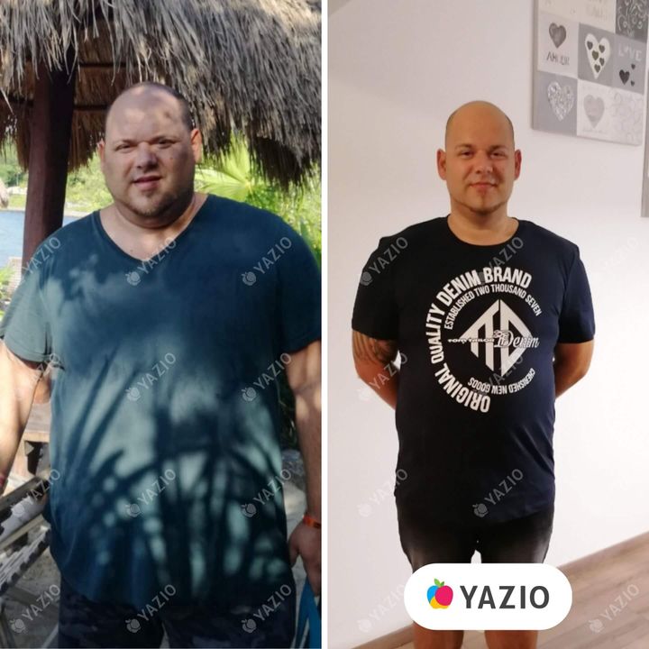 Adrian perdeu 52 kg com o YAZIO