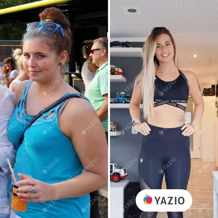 Melina lost 64 lb with YAZIO