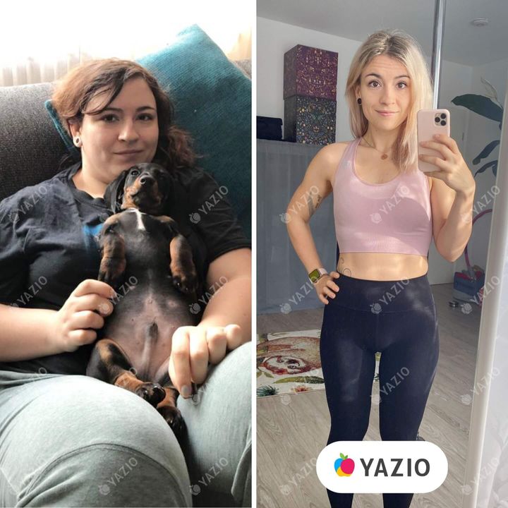 Lia lost 73 lb with YAZIO