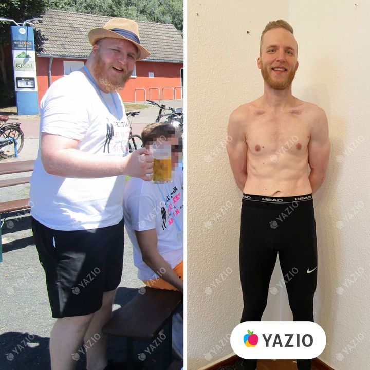 Bastian lost 112 lb with YAZIO