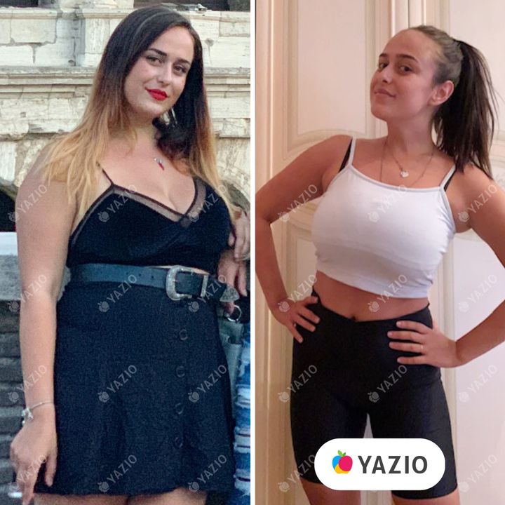 Benedetta perdeu 15 kg com o YAZIO