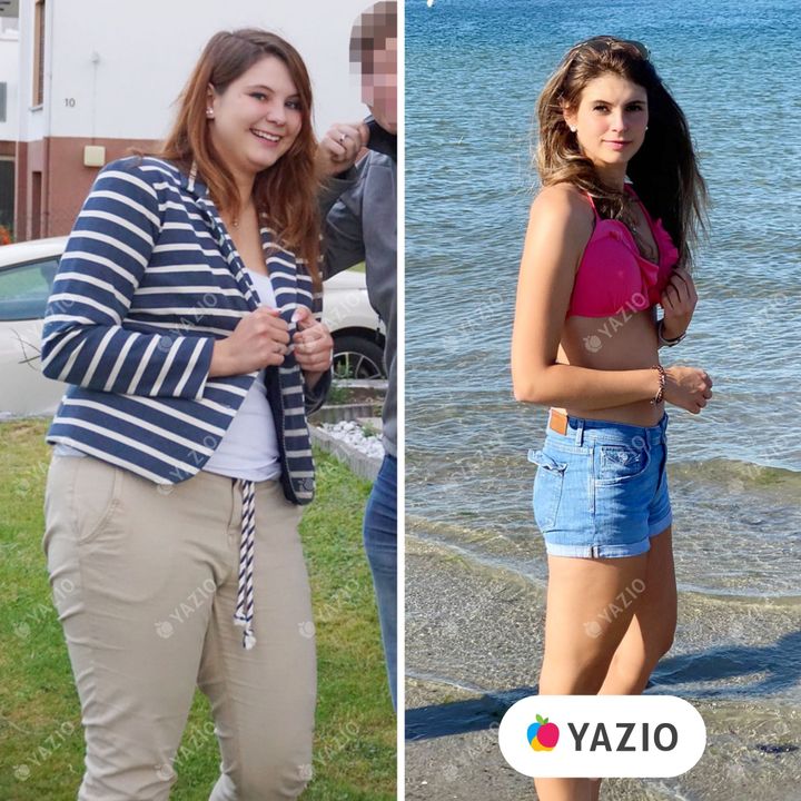 Nadine perdeu 30 kg com o YAZIO